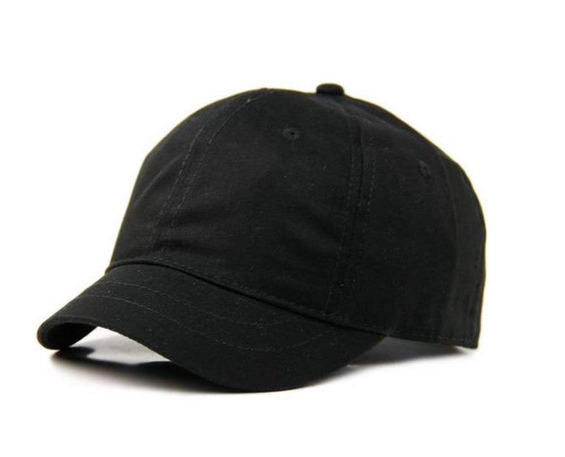 Crazy Cart 100% Cotton Adjustable Sun Hat Baseball Cap Black - Image 1